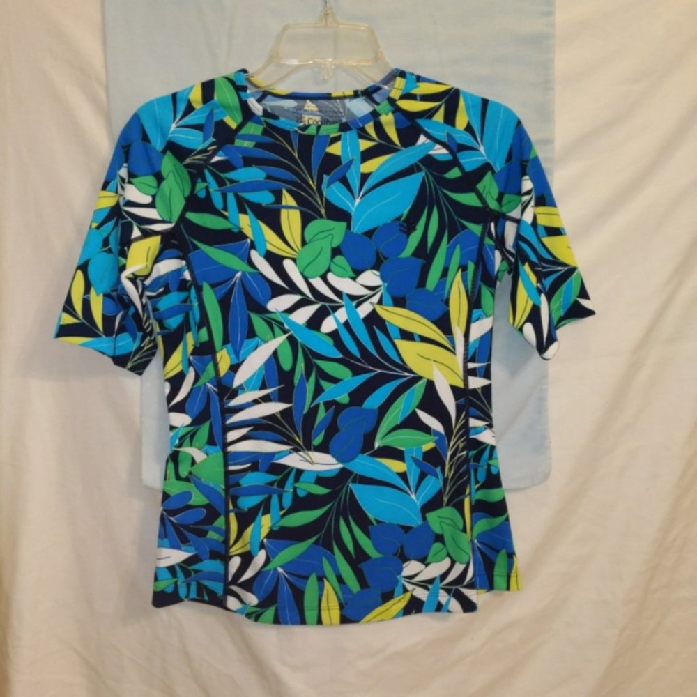 Coolibar Tropical Print Rashguard Size XS